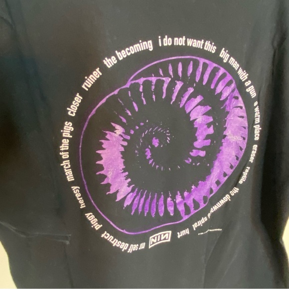 NINE INCH NAILS NIN Vintage 1994 Downward Spiral Tour T-Shirt Embroidered XL - Picture 12 of 16